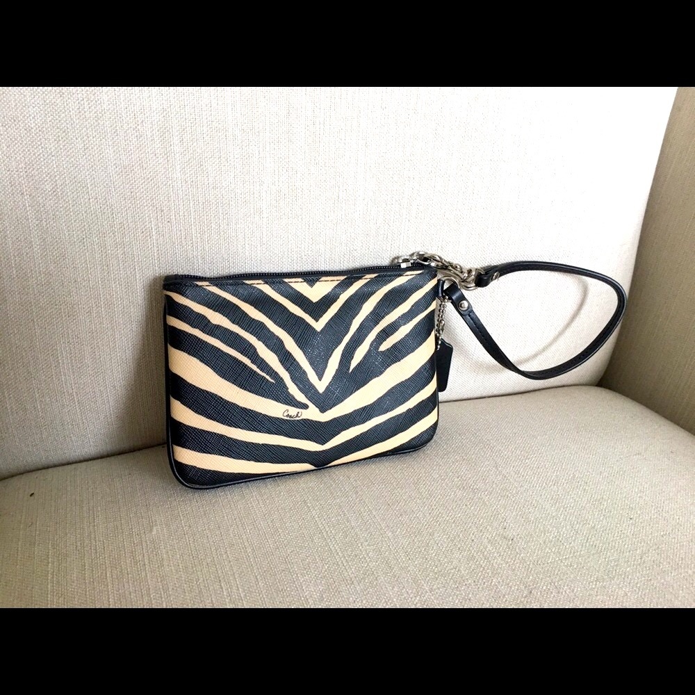 Coach Wristlet Zebra Print